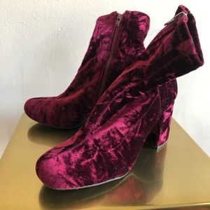 MIA crushed velvet ankle booties 9